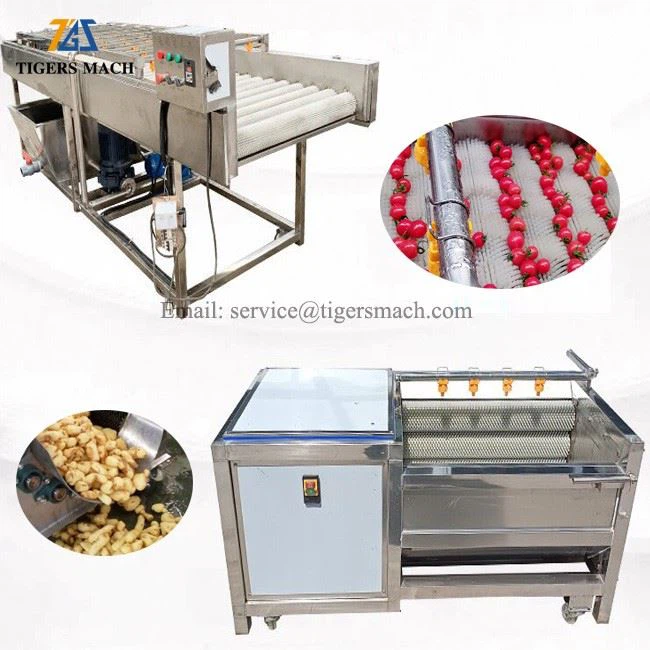 Automatic brush potato washing machine